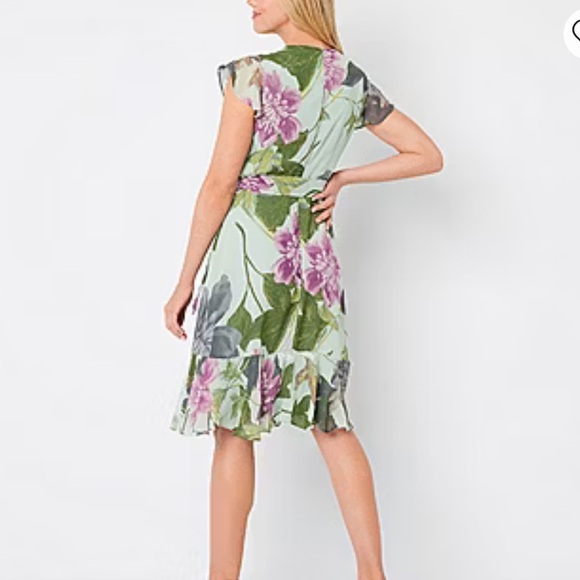 Danny & Nicole NWT Chiffon Floral Print Dress - Picture 11 of 12
